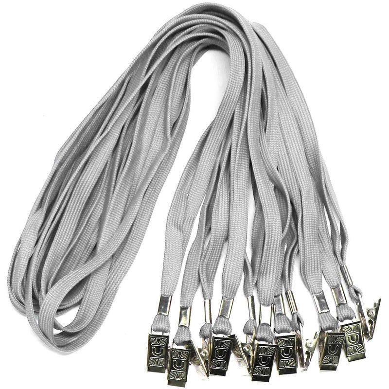 Ollain Badge Lanyards Neck Bulk Cruise Lanyards Lanyard with Clip for ID Card Name Tags Badge Holders (Gray  50 Pack) - Image 1